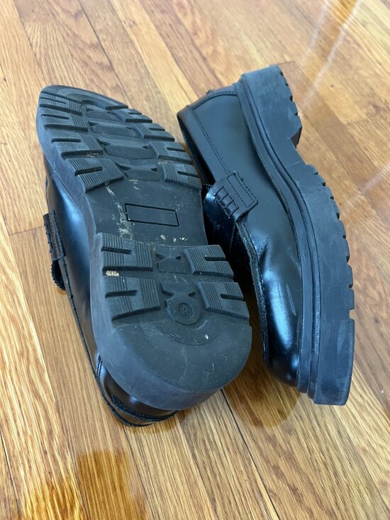 Karl Lagerfeld Black Patent Leather High Chunky Penny Loafers - Men\'s US 10 main image 12
